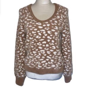 Abercrombie & Fitch soft collect. leopard print oversized pullover sweater Sz S